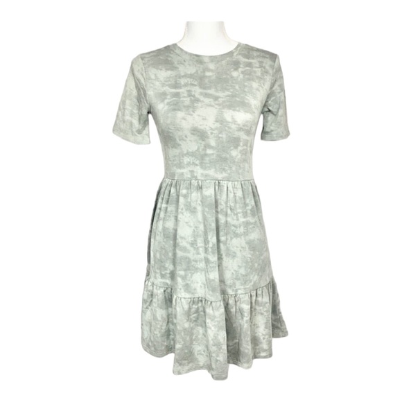 NWT One Clothing LA Gray Acid Wash Stretchy Knit Dress Size XXS - Picture 1 of 7